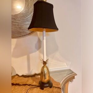 Tropical Pineapple 32" High Black Shade
Brass Buffet Table Lamp